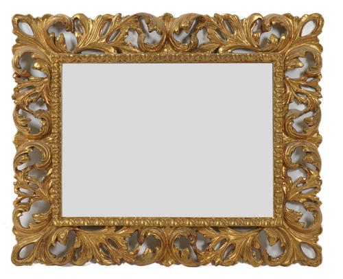 A LATE 19TH CENTURY GILT FRAMED RECTANGULAR MIRROR