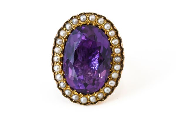 AMETHYST AND PEARL RING (2)