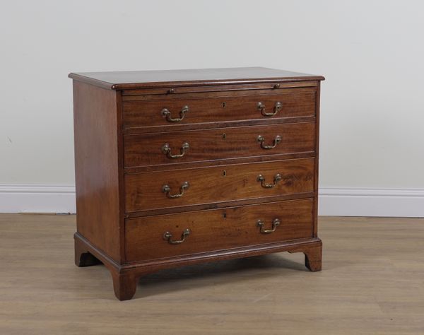 A GEORGE III MAHOGANY FIVE DRAWER CHEST