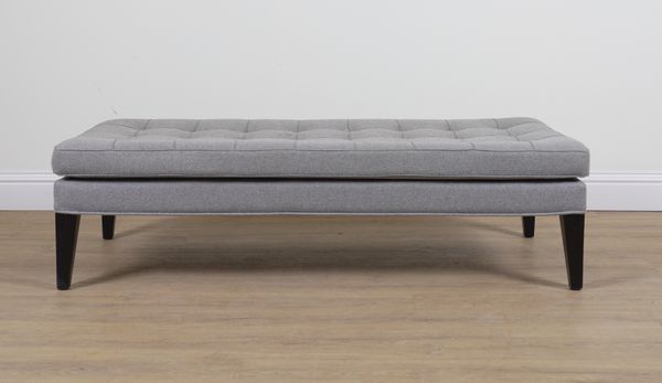 SOFA.COM; A GREY RECTANGULAR UPHOLSTERED FOOTSTOOL