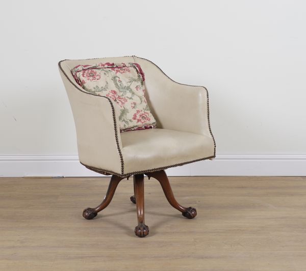 A VICTORIAN REVOLVING DESK CHAIR