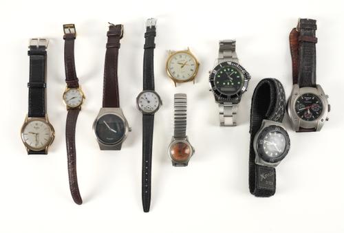 A BENTIMA STAR 21 9CT GOLD CASED GENTLEMAN'S WRISTWATCH AND EIGHT FURTHER WRISTWATCHES (9)