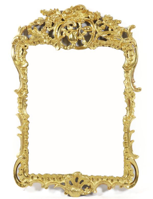 A 19TH CENTURY GILT FRAMED WALL MIRROR