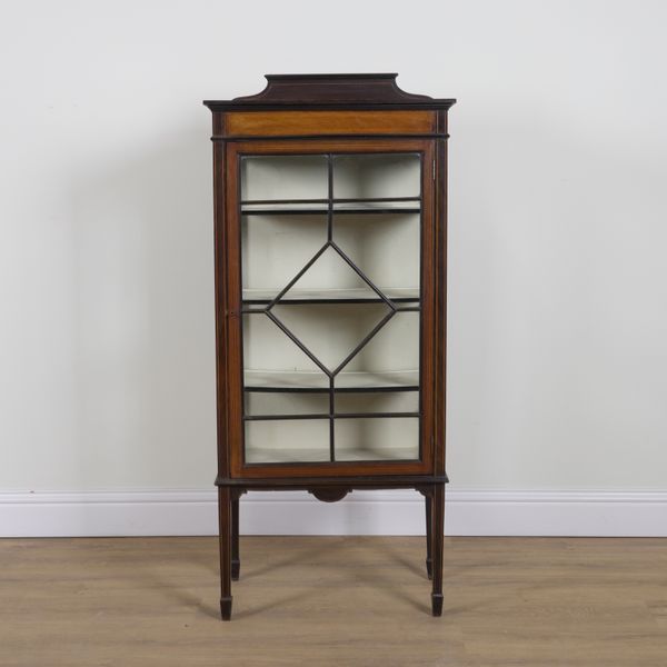 AN EDWARDIAN MAHOGANY DISPLAY CABINET