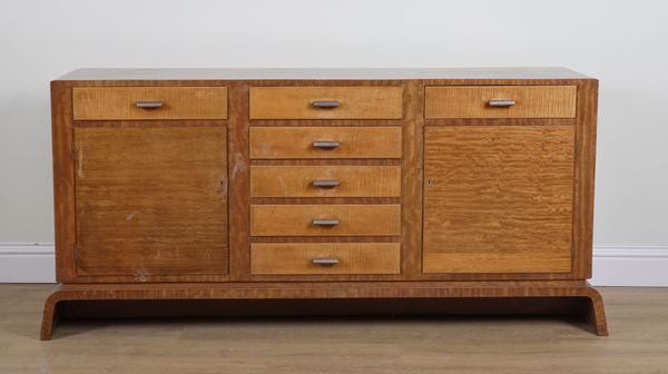 GORDON RUSSELL; A MID 20TH CENTURY BIRCH SIDEBOARD