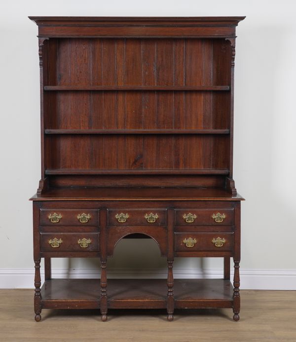 AN 18TH CENTURY STYLE OAK DRESSER