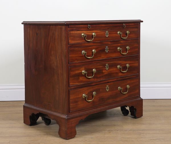 A GEORGE III MAHOGANY FOUR DRAWER CHEST