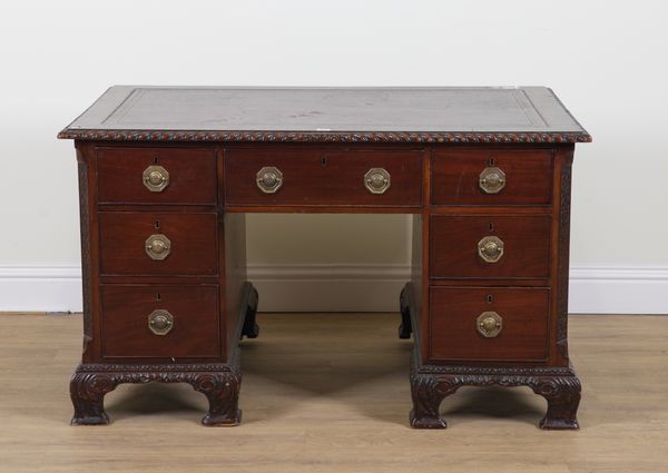 A 19TH CENTURY MAHOGANY WRITING DESK