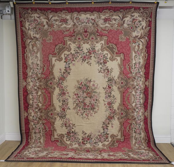 A TAPESTRY CARPET IN THE AUBUSSON STYLE, CHINESE