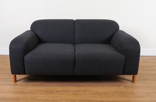 SOFA.COM; A DARK GREY UPHOLSTERED TWO SEAT SOFA