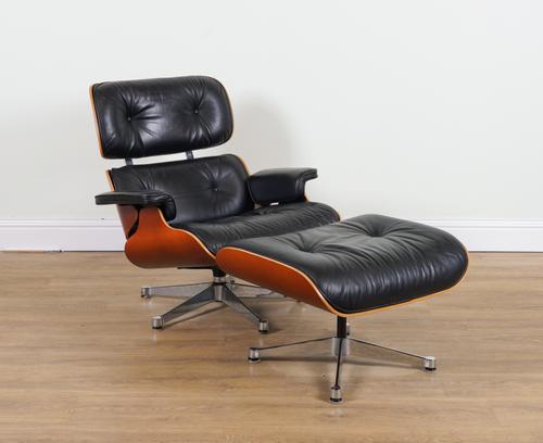 CHARLES EAMES BY VITRA; ORIGINAL EAMES LOUNGE CHAIR (2)