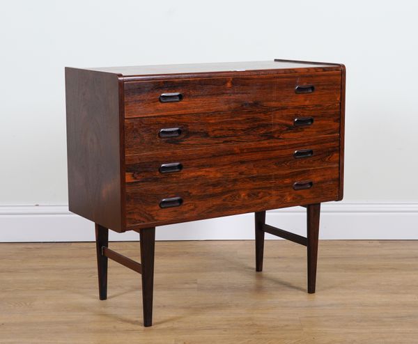 A DANISH ROSEWOOD CHEST OF DRAWERS, CIRCA 1960, POSSIBLY BY KAI KRISTIANSEN