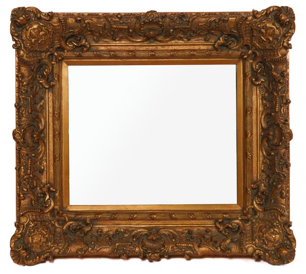 A VICTORIAN STYLE GILT FRAMED MIRROR