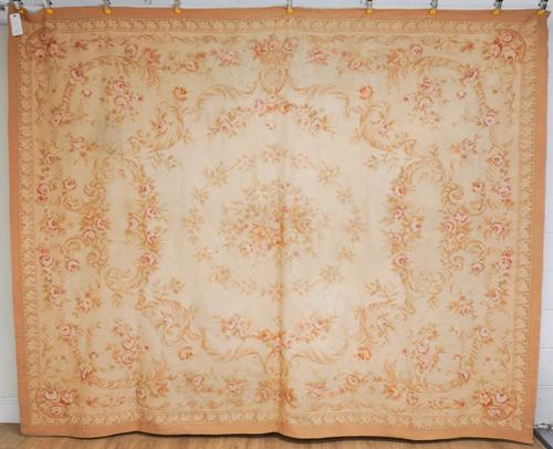 AN AUBUSSON STYLE CARPET/TAPESTRY