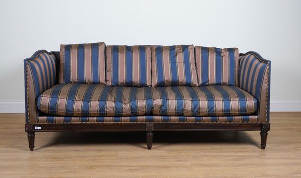 LILIAN AUGUST COLLECTION; AN UPHOLSTERED THREE SEAT SOFA