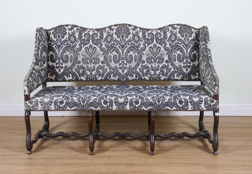A 17TH CENTURY STYLE DUTCH TRIPLE HUMP BACK SOFA