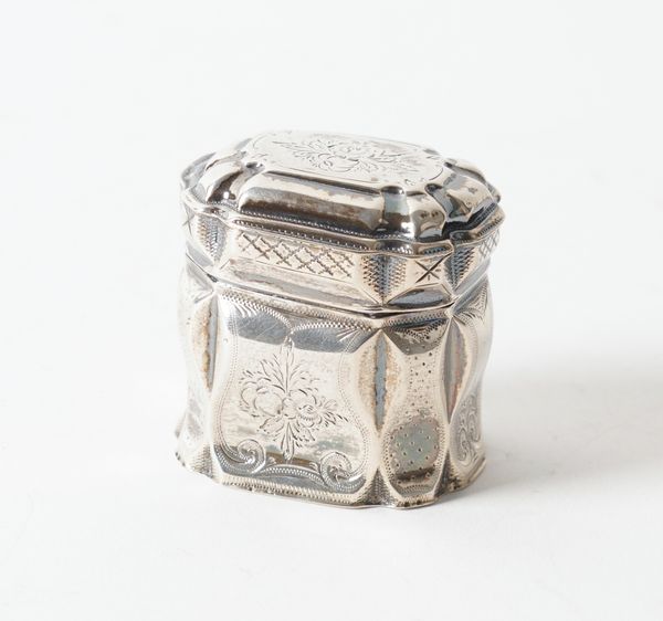 A DUTCH SILVER CACHOU BOX