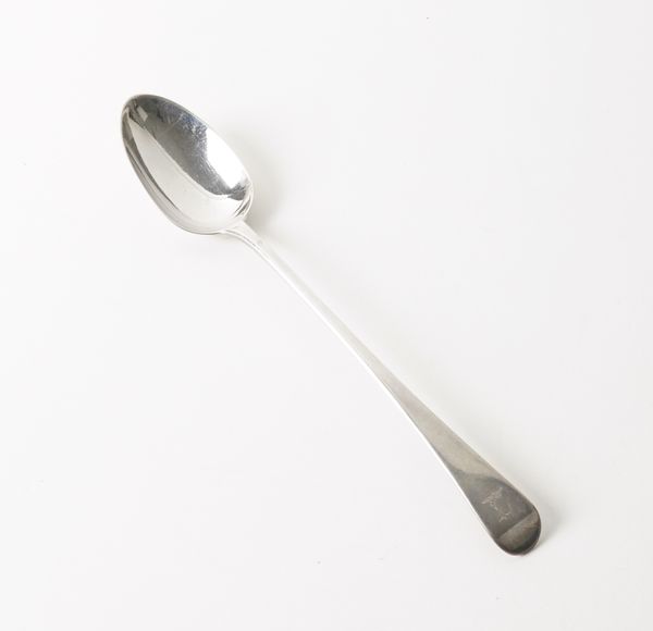 A SILVER OLD ENGLISH PATTERN BASTING SPOON