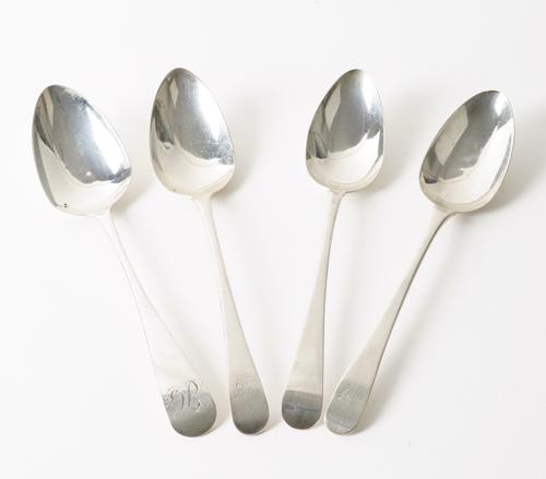 FOUR SILVER TABLE SPOONS (4)