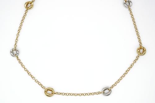 AN 18CT TWO COLOUR GOLD ROBERTO COIN NECKLACE