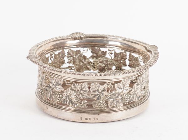 Α GEORGE III SILVER BOTTLE COASTER