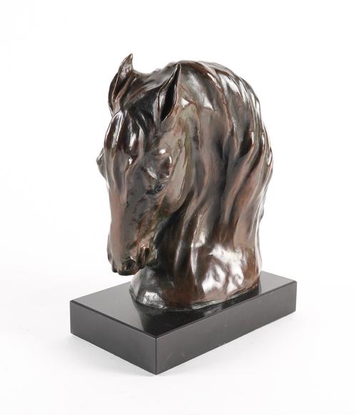 A BRONZE OF A HORSE’S HEAD