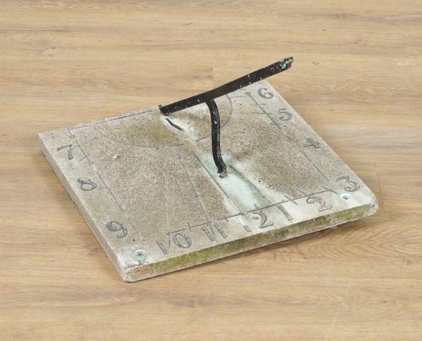 A LATE VICTORIAN RECTANGULAR MARBLE SUN DIAL