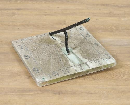 A LATE VICTORIAN RECTANGULAR MARBLE SUN DIAL