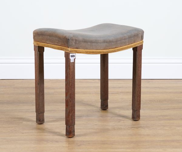 A GEORGE IV LIMED OAK CORONATION STOOL