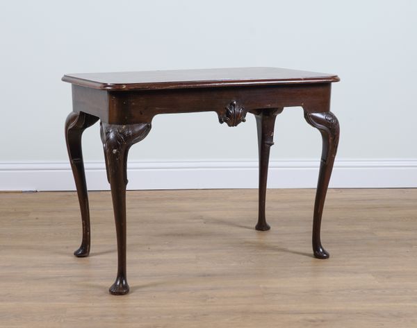 AN 18TH CENTURY AND LATER IRISH MAHOGANY SILVER TABLE