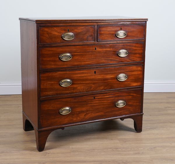 A VICTORIAN MAHOGANY FIVE DRAWER CHEST