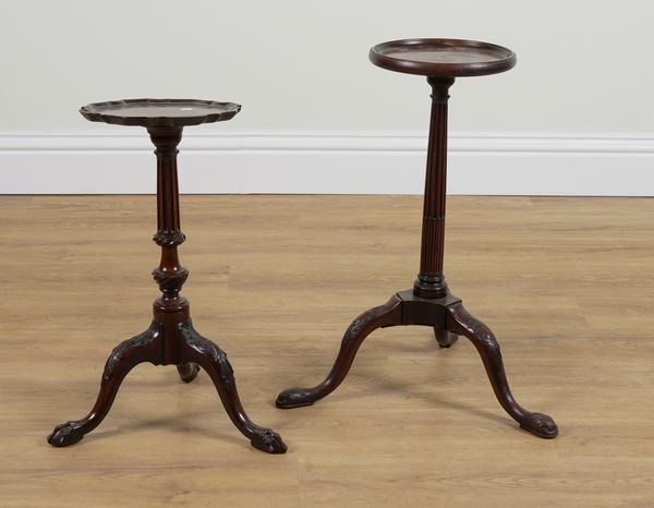 A GEORGE II STYLE  MAHOGANY WINE TABLE (2)