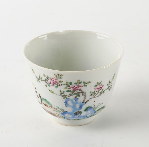 A CHINESE FAMILLE ROSE TEABOWL