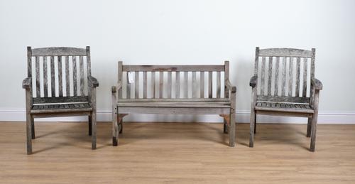 TRINITI; A PAIR OF GARDEN OPEN ARMCHAIRS (3)