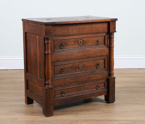 AN 18TH CENTURY AND LATER FRUITWOOD LIFT TOP SIDE CABINET