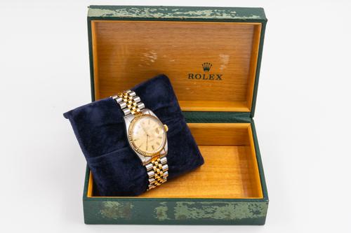 A ROLEX BI COLOUR DATEJUST WATCH