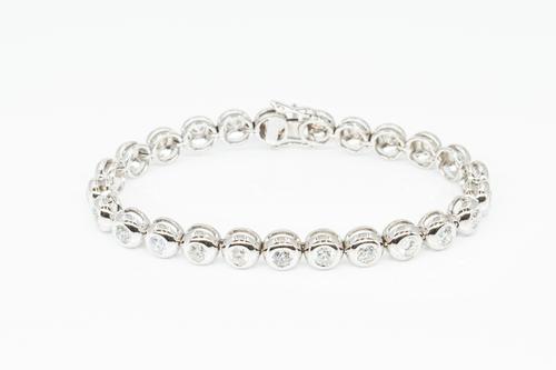 A 3.75 CARAT DIAMOND LINE BRACELET