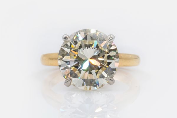 A 6.69 CARAT DIAMOND RING