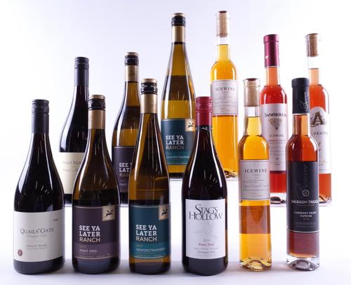 12 BOTTLES CANADIAN RED, WHITE AND ICEWINE