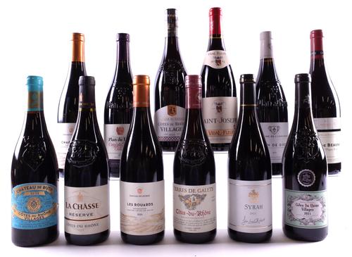 12 BOTTLES FRENCH RED WINE