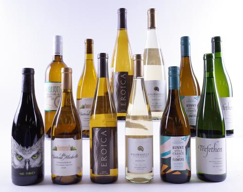 11 BOTTLES AMERICAN WHITE AND 1 RED WINE