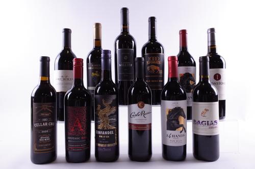12 BOTTLES AMERICAN RED WINE