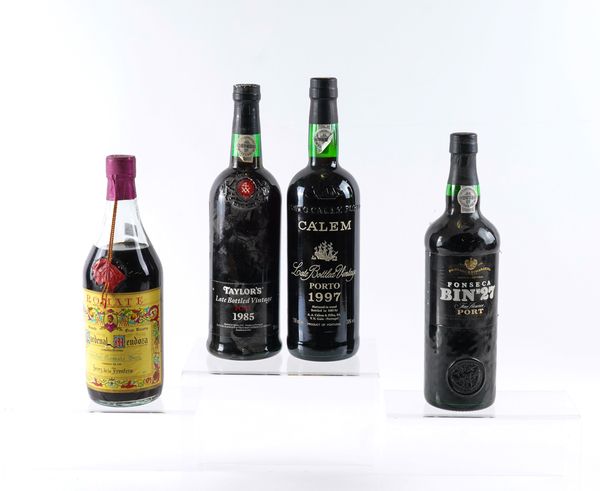 A BOTTLE OF TAYLOR'S LATE BOTTLED VINTAGE PORT 1985 AND THREE OTHER BOTTLES (4)