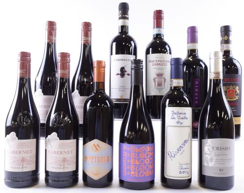 11 BOTTLES ITALIAN AND 1 AUSTRALIAN RED WINE