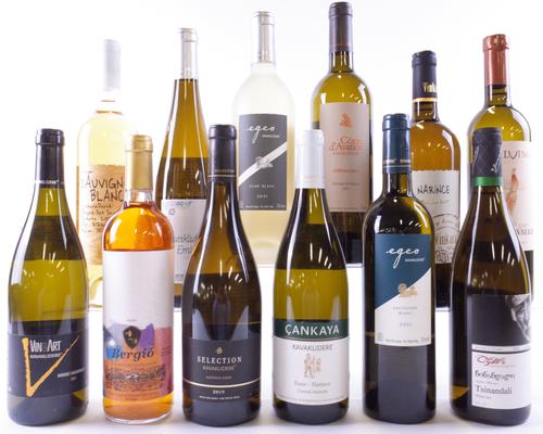 12 BOTTLES TURKISH AND GEORGIAN WHITE AND ROSÉ WINE