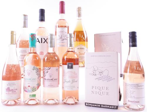 9 BOTTLES AND 2 BOXES FRENCH ROSÉ WINE