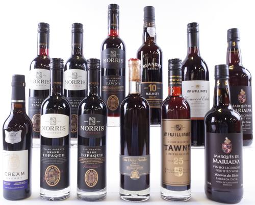 12 BOTTLES PORT AND FORTIFIED WINE