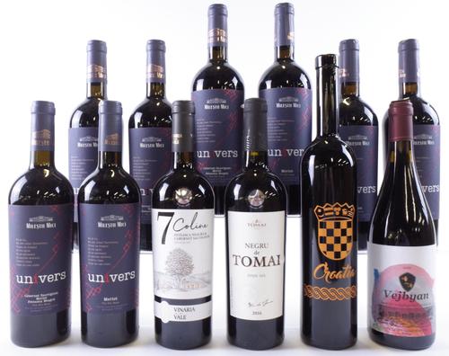 10 BOTTLES MOLDOVAN, 1 SWEDISH AND 1 CROATIAN RED WINE