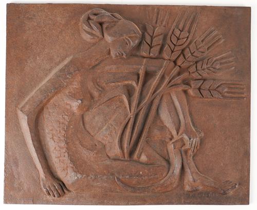 A RELIEF CAST FIRE BACK IN THE MODERNIST STYLE