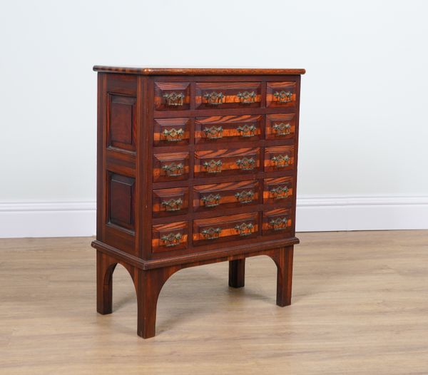 AN OAK COLLECTOR’S CHEST